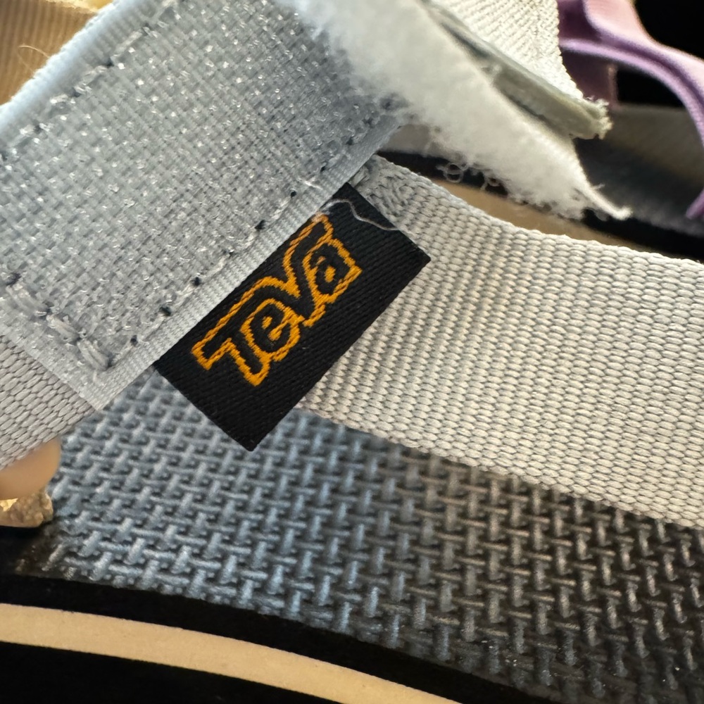Teva Women's Platform Sandals in Pink, Gray, and Tan - Picture 6 of 6